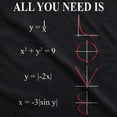 thumbnail image 2 of Womens All You Need Is Love Equation T Shirt Funny Nerdy Math Tee Womens Graphic Tees, 2 of 7