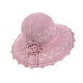 thumbnail image 2 of Noric Women's Wide Brim Sun Hat Floral Crochet Cutout UPF 50+ UV Protection Summer Beach Hat with Flower Bow, 2 of 6