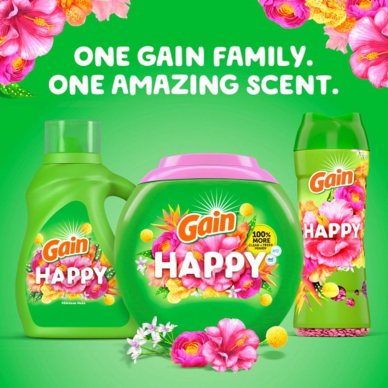 Gain Happy Hibiscus Hula Liquid Laundry Detergent - Walmart.com