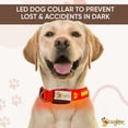 thumbnail image 3 of DOGGYLOVE LED Dog Collar – Lighted Collars for All Pets – USB Rechargeable Dog Collar for Pet Night Walking – Adjustable Light Up Dog Collar with Super Bright Safety - For Male/Female Dog (L, Orange), 3 of 7