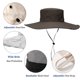 thumbnail image 3 of Sombrero de sol de camuflaje impermeable para hombre, de ala ancha, plegable, de malla para exteriores, para pescar, 3 of 5