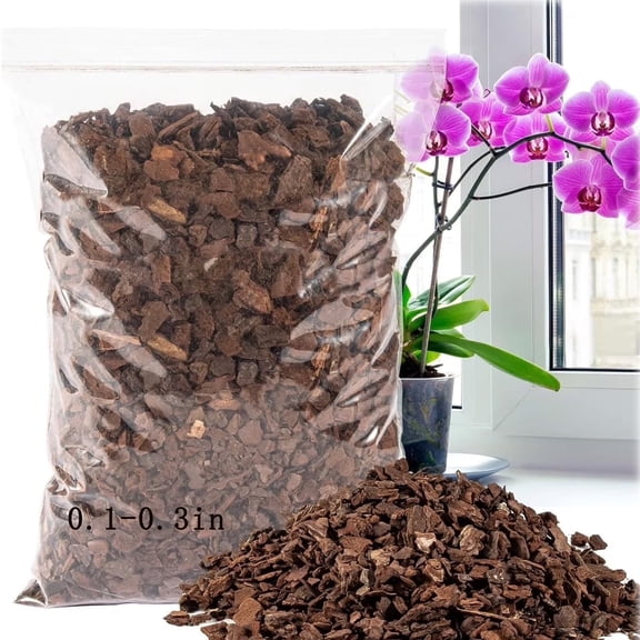 Orchid Bark Planting Soil,Tutuviw 10oz Natural Pine Bark for Potted Plants,Orchid Potting Mix Mulch,Natural Wood Chips Soil Cover for Plants Garden Orchid Medium Indoor Plants (0.1-0.3in)