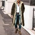 thumbnail image 5 of QATAINLAV Long Sherpa Lined Zip Up Puffer Jacket for Man Fleece Hooded Trench Coat Thick Warm Winter Jacket with Pockets, 5 of 7