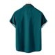 thumbnail image 4 of Camisas s Para Hombre Slim Fit Camisas hawaianas informales de verano para hombre, camisas de manga corta con botones estampados para la playa y bolsillo (Dark Blue, XXL), 4 of 5