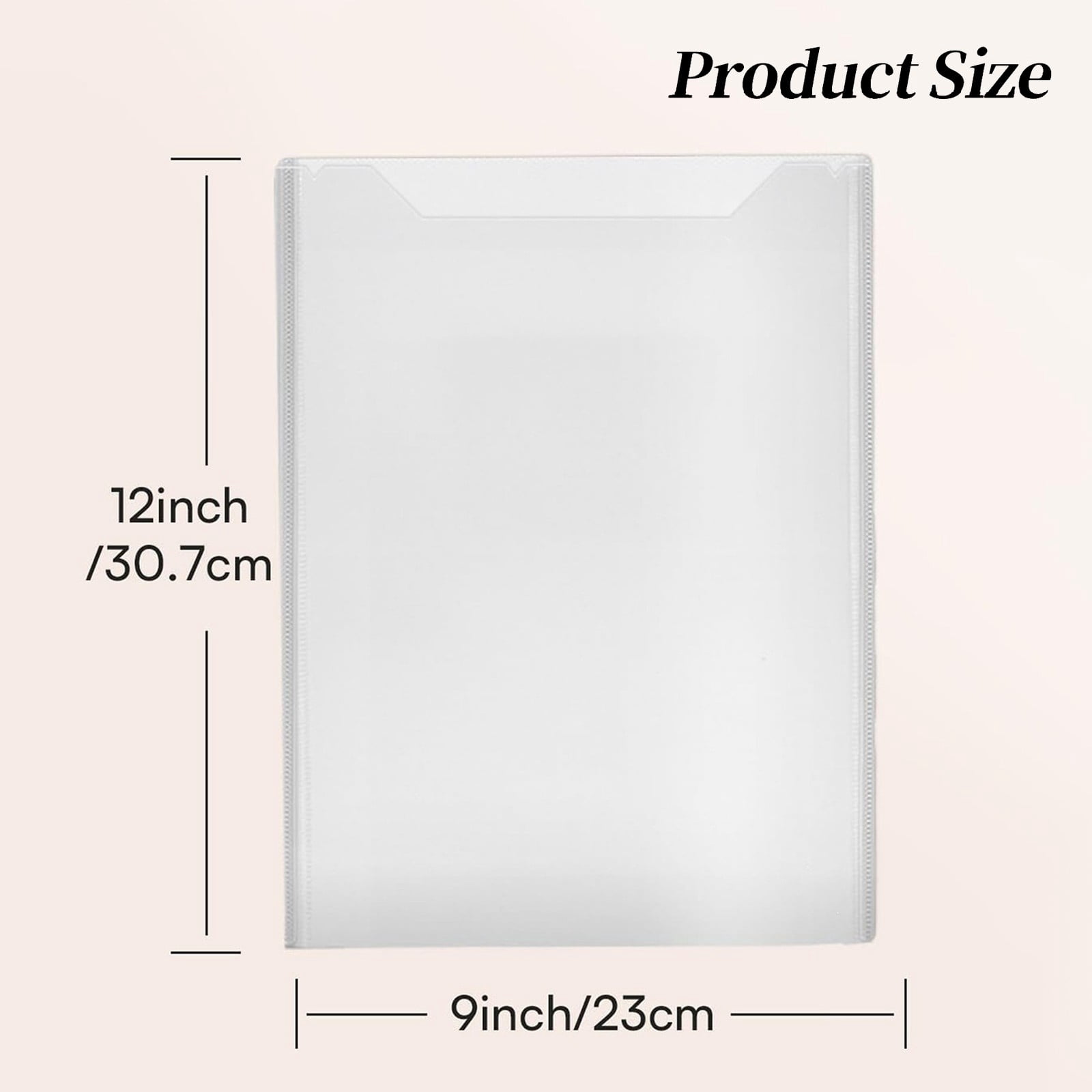 Paper Storage Organizer,Craft Document Folder,Labeled File Holder,Clear Top Loading Waterproof Plastic Storage Bag With Index Tabs for Photo Vinyl Paper Classification Arrangement Supplies
