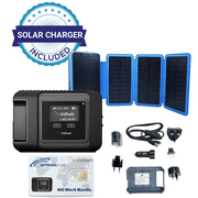SatPhoneStore Iridium GO! Hiker Package with Solar Charger and 400 Minute SIM Card Ready for Easy Online Activation