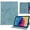 Blue, variant on ELEHOLD PU Leather Embossed Floral Pattern Leather Folio Kickstand Case with Card Slots For iPad Pro 11-inch (M5) 2025/(M4) 2024 ,  Orange