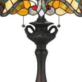 thumbnail image 3 of Benzara Polyresin Table Lamp with Glass Shade and Pull Chain Switch, Bronze, 3 of 3