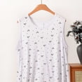 thumbnail image 4 of QSAWXQZ Women's Modal Bow Detail Printed Pajama Tank Crew Neck Sleeveless High Low Hem Layering Top Lounge for Summer 2XL, 4 of 5