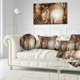 thumbnail image 3 of Designart Vintage Style African Zebra - African Throw Pillow - 12x20, 3 of 5