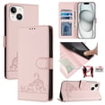 thumbnail image 2 of iPhone 14 Plus Case ,Cat PU Leather Crossbody Lanyard Strap RFID Magnetic Wallet Compatible with iPhone 14 Plus Cover, 2 of 5