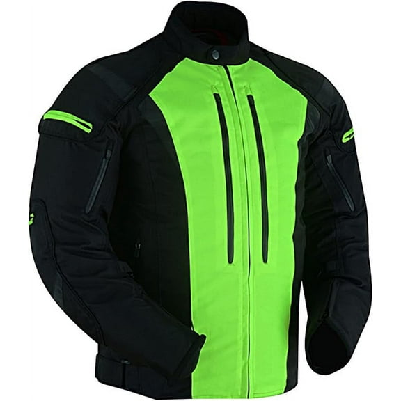 Daniel Smart Mesh Motorcycle Jackets for Men All Season Sporty Mesh Riding Jacket with Mandarin collar & Maximum Airflow