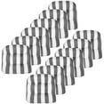 thumbnail image 3 of Havana Striped Tufted Patio Seat Cushion Silver/White 12 Pack, 3 of 5