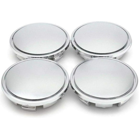 Jonah 4PCS Car Wheel Center Caps Hub Tyre Rim Hub Cap Cover, Universal ABS Chrome Silver No Logo, Medium