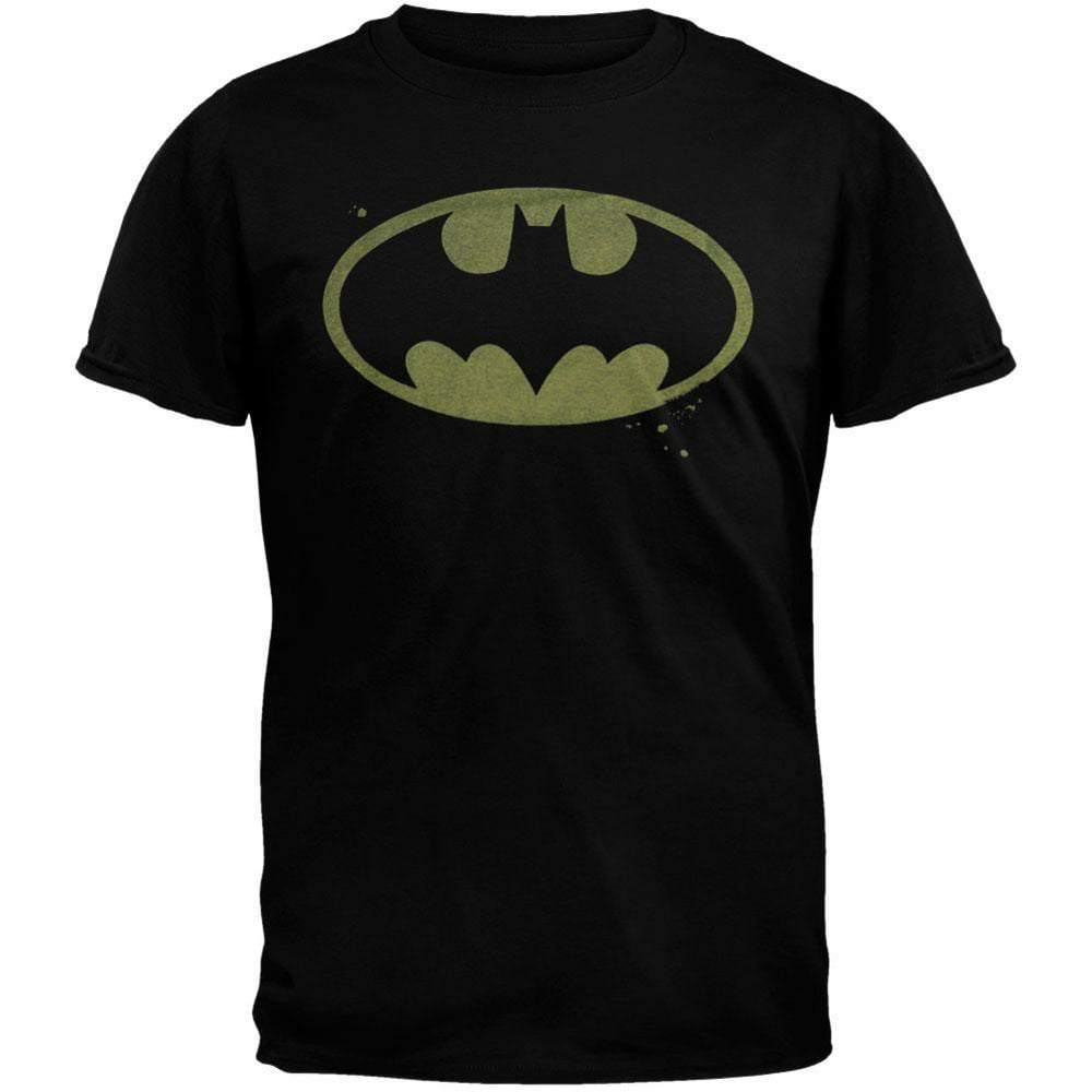 Batman - Batman - Distressed Logo Black T-Shirt - X-Large - Walmart.com ...
