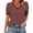 Wine, variant on Shiyifun Womens T-shirts Fashion Polka Dots Solid Color Base Layer T-Shirt Button-Up Short Sleeve V-Neck Shirts for Women, Black, M