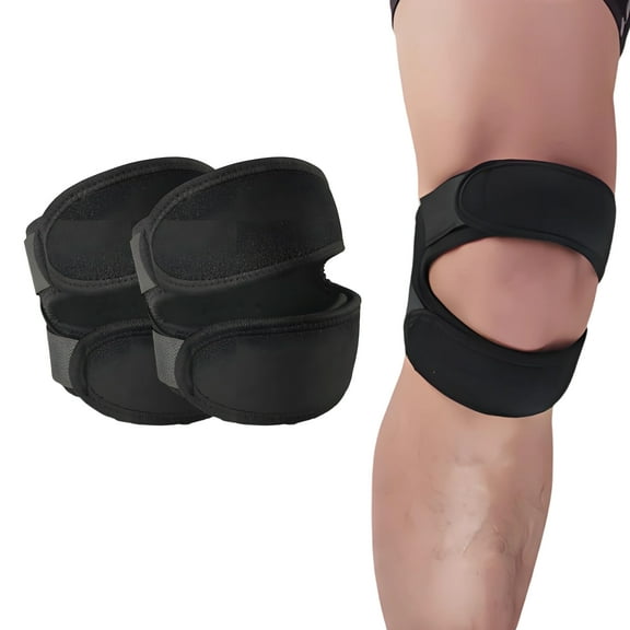 BESTSKY Patella Knee Brace,Stabilize the Patella Knee Brace for Women,Perforated Breathable Design Knee Pads Volleyball Girls,Black