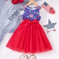 thumbnail image 2 of Toddler Girls Dresses Sleeveless Independence Day Star Printed 4 Of July Tulle Princess Dresses Size 12-18 Months, 2 of 6