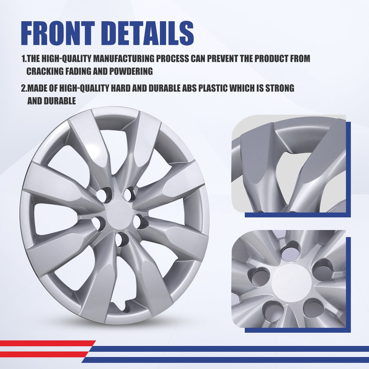 (Set of 4)16 inch Hubcaps Fit for Toyota Corolla 2014 2015 2016,Wheel Rims Cover for 2009-2019 Toyota Corolla,Snap on Installation(Lacquer)