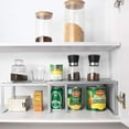 thumbnail image 4 of Metal Kitchen Cabinet and Counter Shelf Organizer, Expandable & Stackable, Silver, 2-Pack by Oumilen, 4 of 7