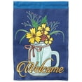 thumbnail image 1 of Dicksons Inc Bienvenido Flores En Jar Arpillera Bandera, 1 of 1