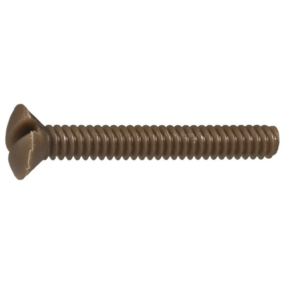 #6-32 x 1" Brown Slotted Oval Coarse Threaded Switch Plate Screws (15 pcs.)