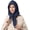 Blue, variant on Women Winter Down Trapper Hat Hooded Scarf Beanie One Piece Trooper Cap Windproof Warm Earflap Hat with Chin Strap