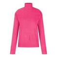 thumbnail image 5 of Nfurl Womens Turtleneck Sweaters Cozy Long Sleeve Cable Knit Sweater Casual Solid Color Pullover Sweaters 2025 Fall Jumper Tops Hot Pink L, 5 of 9