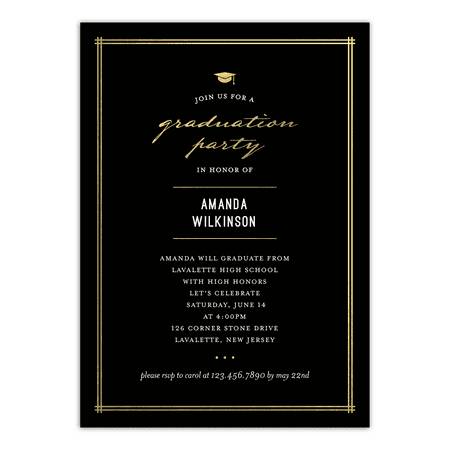 Elegant Grad Graduation Invitation