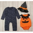 thumbnail image 2 of StylesILove Halloween Pumpkin Costume Pumpkin Vest, Romper and Hat 3-Piece (80/6-12 Months), 2 of 2