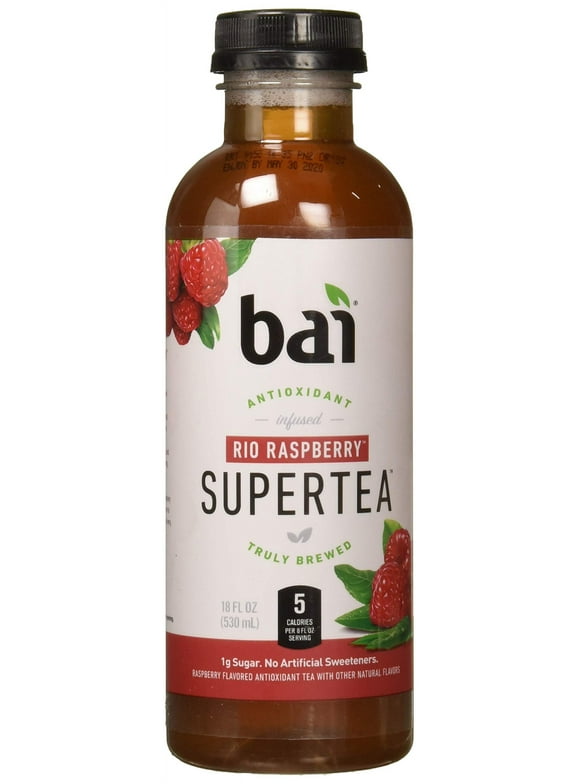 Bai Antioxidant Infusion, Rio Raspberry Tea Liquid Prepared Iced Tea, 18 Fl Oz