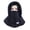 Black, variant on Women Winter Balaclava Hat, Quilted Face Mask Hood Hat, Zipper Closure, Fuzzy Trim, Fleece Lined, Warm Windproof Face Cover Hat Skiing Snowboarding