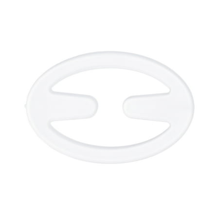 

Bra Straps Invisible Buckle Bra Strap Invisible Buckle Cross Underwear Buckle Back Anti-slip Oval Shaped Female Bra Shoulder Strap Buckle (Transparent)