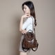 thumbnail image 2 of Mochila de moda para mujer, fácil de llevar, estilo retro, de piel encerada al óleo, mochila multiusos, bolso de viaje informal, 2 of 6