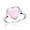 Pink, variant on Heart of Compassion White Mother of Pearl Inlay Sterling Silver Ring-7