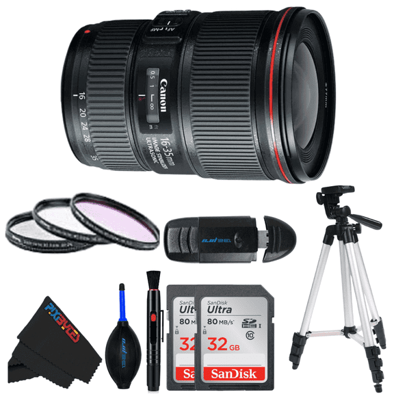 Canon EF 16-35mm F/4L IS USM Lens - Pro Bundle with 4-Stop Image Stabilization, Constant Aperture, and Filter Kit