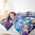 thumbnail image 3 of Metsweet Magical Unicorn Twin Bedding 7-Piece, Princess Castle Butterfly Bedding Comforter Set,Navy Blue Reversible, 3 of 6