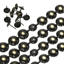 Upholstery Nailhead Trim, 1 Meters Glossy Upholstery Tacks Strips, Decorative Nail Trims with Nails for Sofa Headboard, Chair DIY Furniture Accessory (20mm Black-Gold)