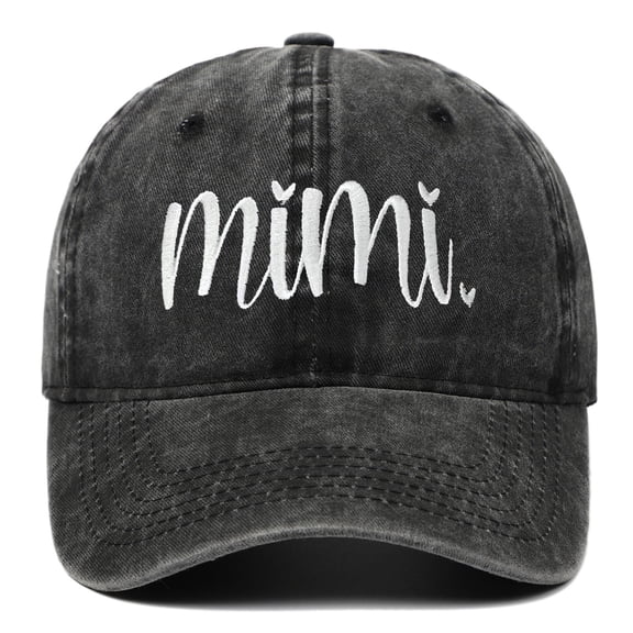 Yuanlong Unisex Baseball Cap Vintage Washed Mimi Letter Embroidery Soft Adjustable Dad Hat Birthday Gift Outdoor Sport Sun Hat