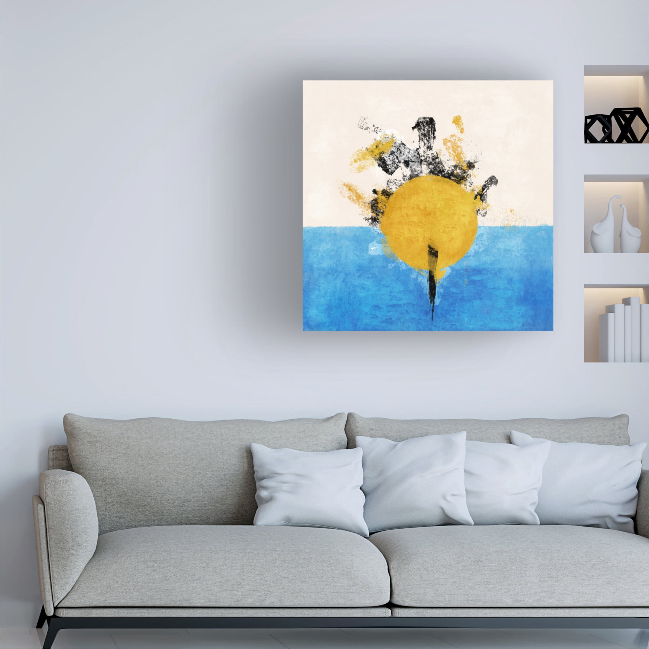 Trademark Fine Art Emel Tunaboylu Mavi Canvas Wall Art
