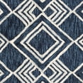 thumbnail image 5 of SAFAVIEH Micro-Loop Floral Diamond Trellis Wool Area Rug, Navy/Ivory, 5' x 5' Round, 5 of 6