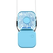Realhomelove Necklace Fans Portable Neck Hanging Fan Mini Fan Handheld Foldable Fan for Cooling Small Personal Hands Free Fan USB Rechargeable Battery 3 Speed Air Circulatory Fan