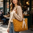 thumbnail image 5 of Tote Bag Women's Quilted Down Shoulder Bag Large Capacity for Work School Daily Commute, 5 of 6
