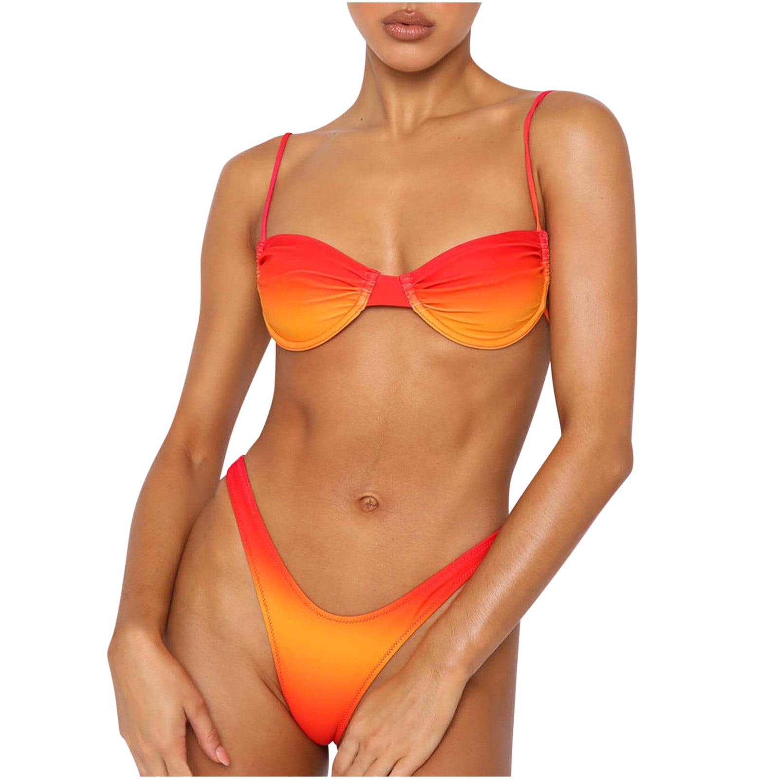 Njoeus Plus Size Swimsuit For Women Bathing Suits Bikini Set For Women Two  Piece Swimsuits High Waisted Straps Back Hook Backless Women'S Bikini  Swimsuits On Clearance 