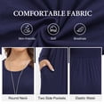 thumbnail image 5 of Asklazy Women's Long Sleeve Loose Plain Maxi Dresses Casual Long Dresses with Pockets,US Size,Long Sleeve Navy blue-XL, 5 of 9