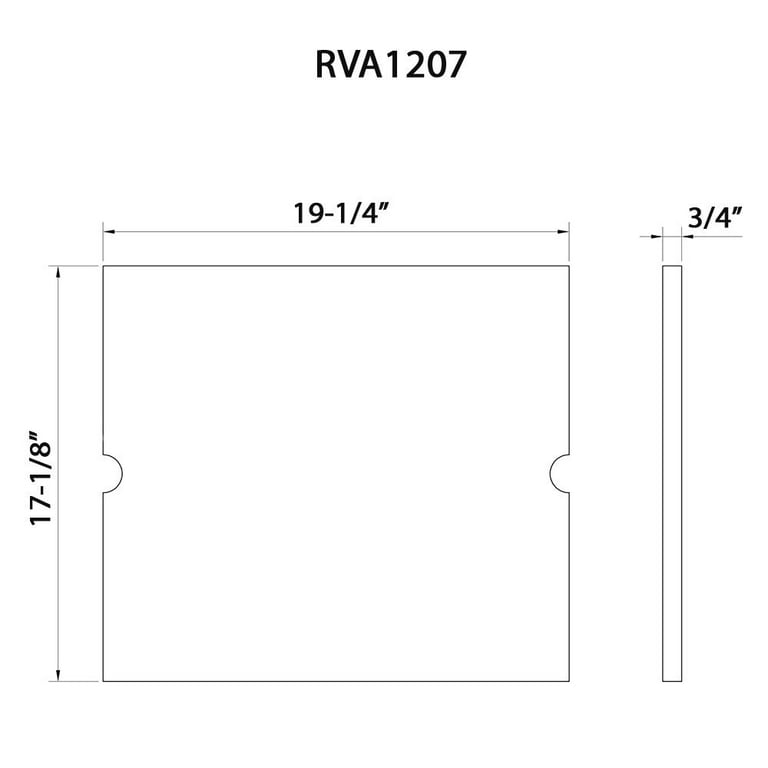 Ruvati USA RVA1207 19 x 17 in. Solid Wood Replacement Cutting Board Sink  Cover for Workstation Sink 