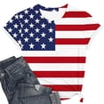 thumbnail image 4 of Qingpeng 4th of July Patriotic T Shirts for Women Summer Star Print Shirts Women's Independence Day Short Sleeve Casual Tee Tops, 4 of 5