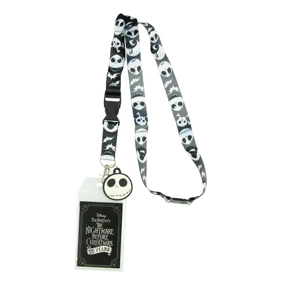 Nightmare Before Christmas Jack ID Lanyard Badge Holder With 1.5" Charm Pendant
