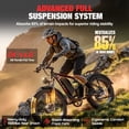 thumbnail image 2 of PUJH Fat Tire Dual Motor Electric Bike for Adults, 6OOOW, 60V, 45 mh, Long Range, 24 Inch, Full Suspension, Hydraulic Disc Brake, Off Road Ebike, 2 of 9