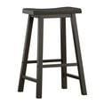 thumbnail image 2 of Weston Home Ashby Saddle Seat 29-inch Bar Height Backless Stools, Set of 2, Antique Black, 2 of 3